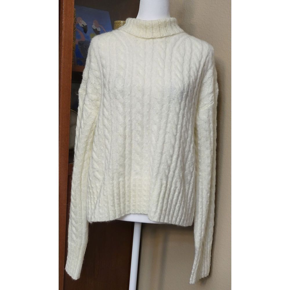 French Connection Winter White Turtleneck Sweater